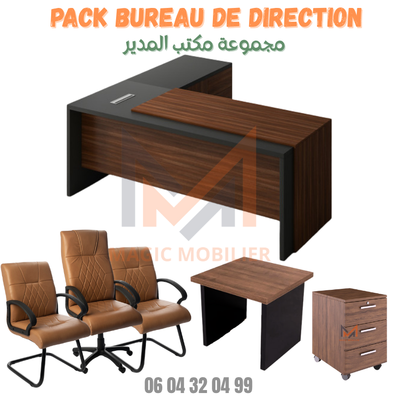 ENSEMBLE BUREAU  VERRE Réf.A-2025-1318