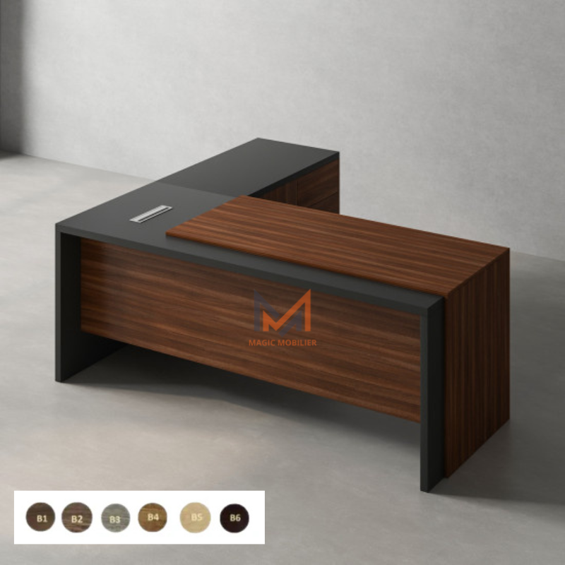 Bureau avec retour et caisson Réf A0251