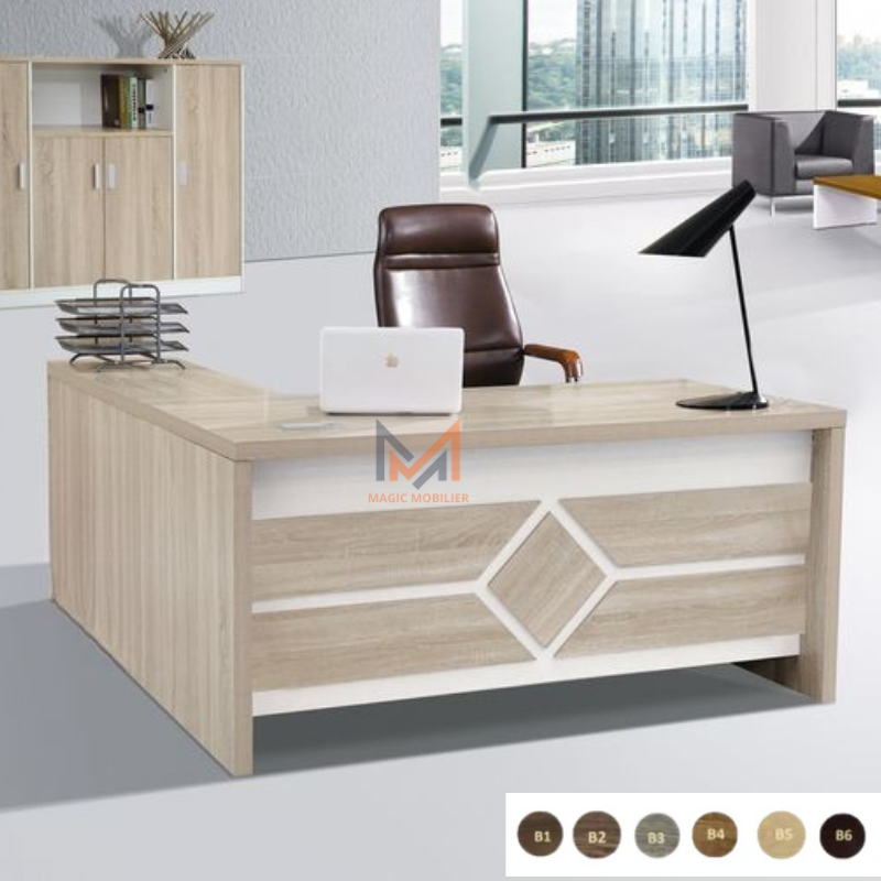 Bureau FANTASIA avec retour et caisson Réf A0045