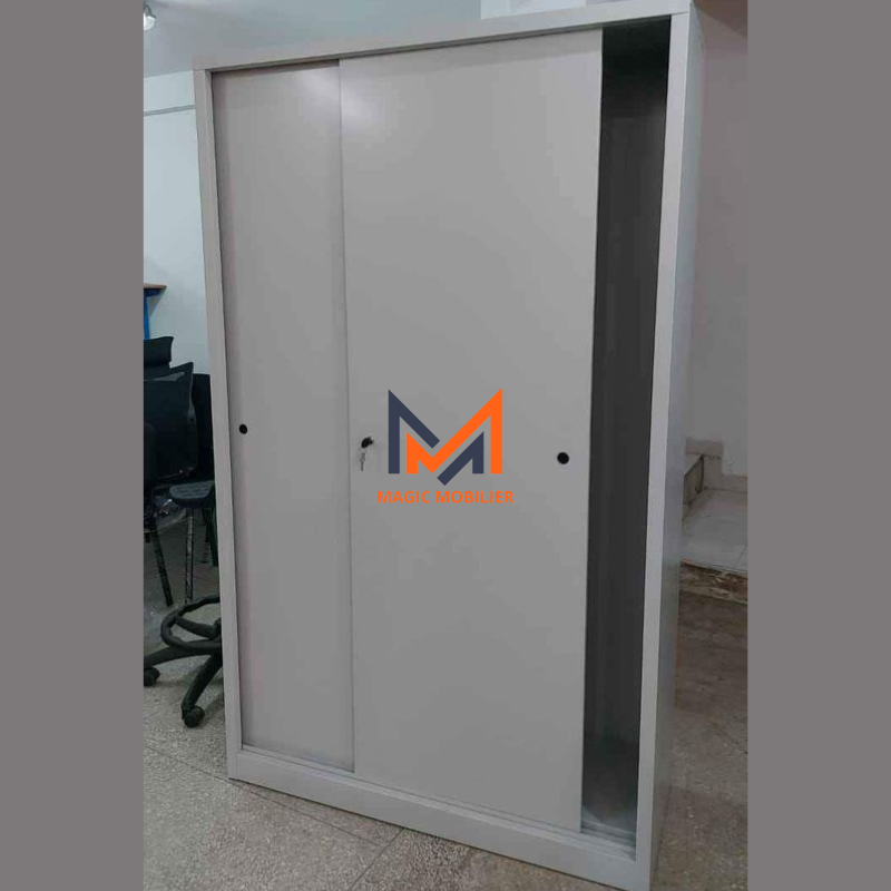 Armoire haute métallique avec 2 portes coulissantes Réf. A0369