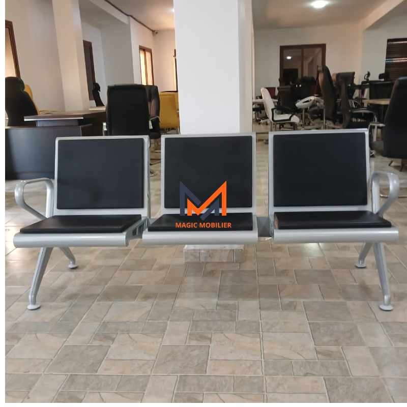 Banquette de réception 3 places avec 2 accoudoirs Réf. A0483