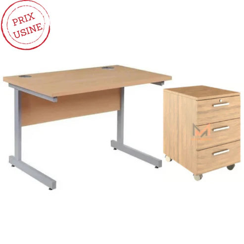 bureau individuel avec caisson mobile Réf. A0542